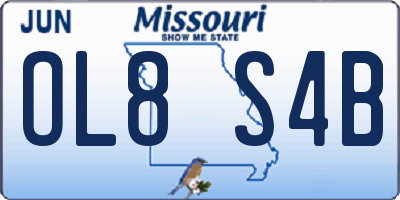 MO license plate OL8S4B