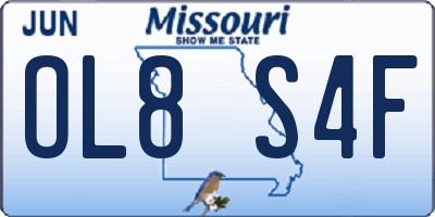 MO license plate OL8S4F