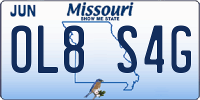 MO license plate OL8S4G