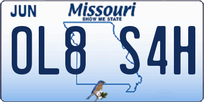 MO license plate OL8S4H