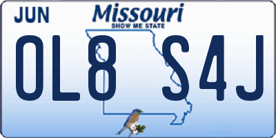 MO license plate OL8S4J