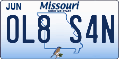 MO license plate OL8S4N