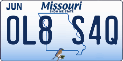 MO license plate OL8S4Q