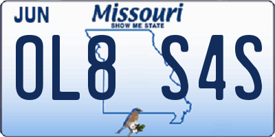 MO license plate OL8S4S