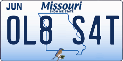 MO license plate OL8S4T