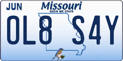 MO license plate OL8S4Y