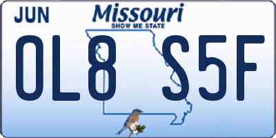 MO license plate OL8S5F