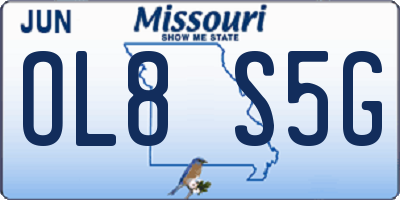 MO license plate OL8S5G