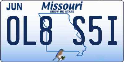 MO license plate OL8S5I