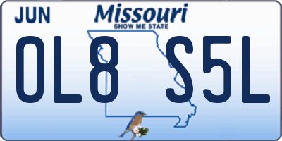 MO license plate OL8S5L