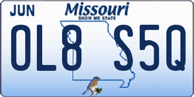 MO license plate OL8S5Q