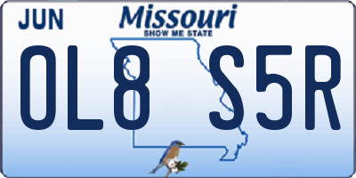 MO license plate OL8S5R