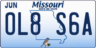 MO license plate OL8S6A