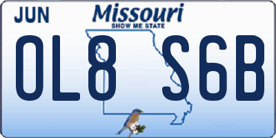 MO license plate OL8S6B