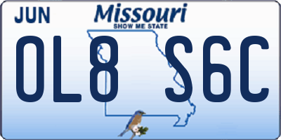 MO license plate OL8S6C