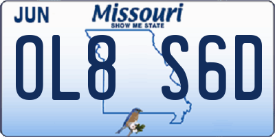 MO license plate OL8S6D