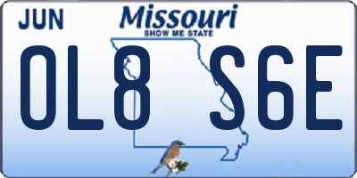 MO license plate OL8S6E