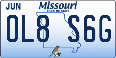 MO license plate OL8S6G