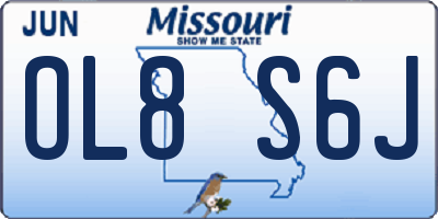 MO license plate OL8S6J
