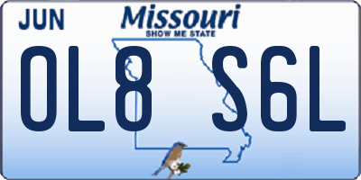 MO license plate OL8S6L