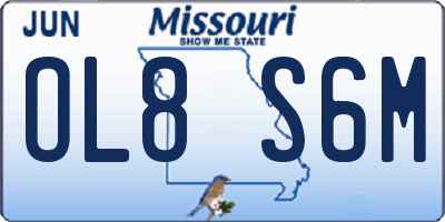MO license plate OL8S6M