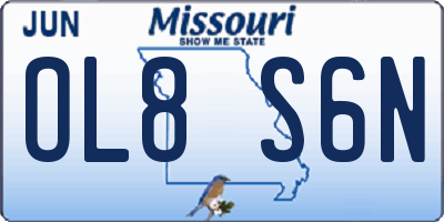 MO license plate OL8S6N