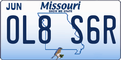 MO license plate OL8S6R
