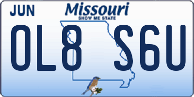 MO license plate OL8S6U
