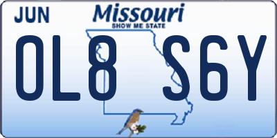MO license plate OL8S6Y
