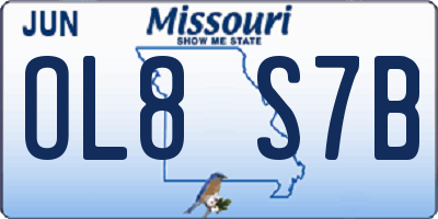 MO license plate OL8S7B