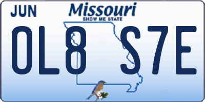 MO license plate OL8S7E