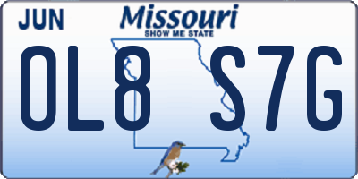 MO license plate OL8S7G