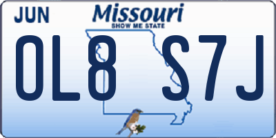 MO license plate OL8S7J