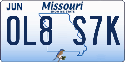 MO license plate OL8S7K