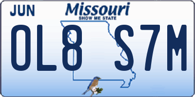MO license plate OL8S7M