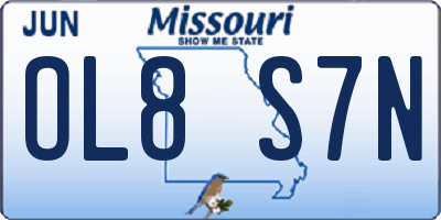 MO license plate OL8S7N