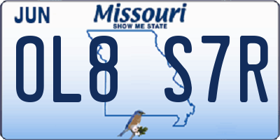 MO license plate OL8S7R