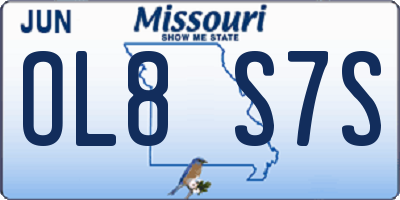 MO license plate OL8S7S