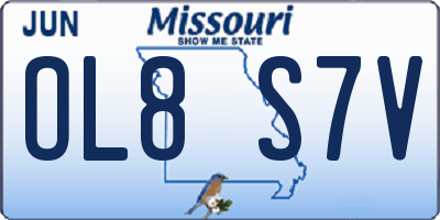 MO license plate OL8S7V
