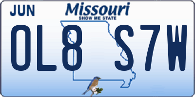 MO license plate OL8S7W