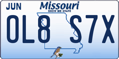 MO license plate OL8S7X
