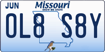 MO license plate OL8S8Y
