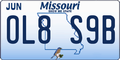 MO license plate OL8S9B
