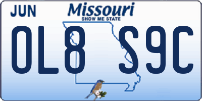 MO license plate OL8S9C