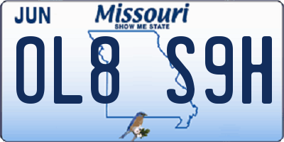 MO license plate OL8S9H