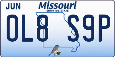 MO license plate OL8S9P