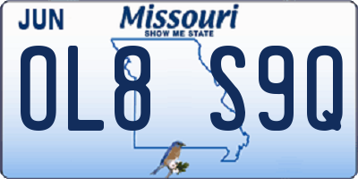 MO license plate OL8S9Q