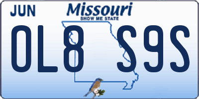 MO license plate OL8S9S