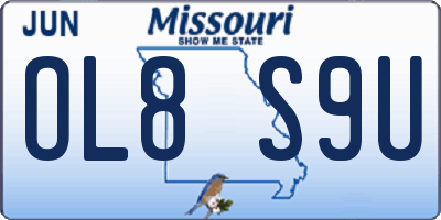 MO license plate OL8S9U