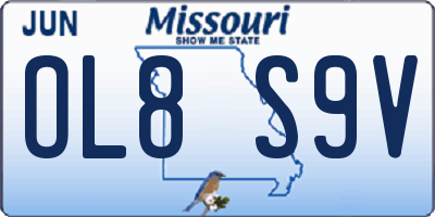 MO license plate OL8S9V
